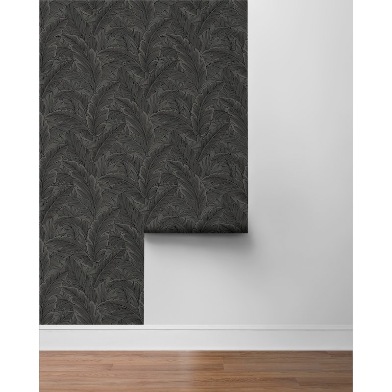 Seabrook Designs Gulf Tropical Leaves Non-Woven Unpasted Wallpaper