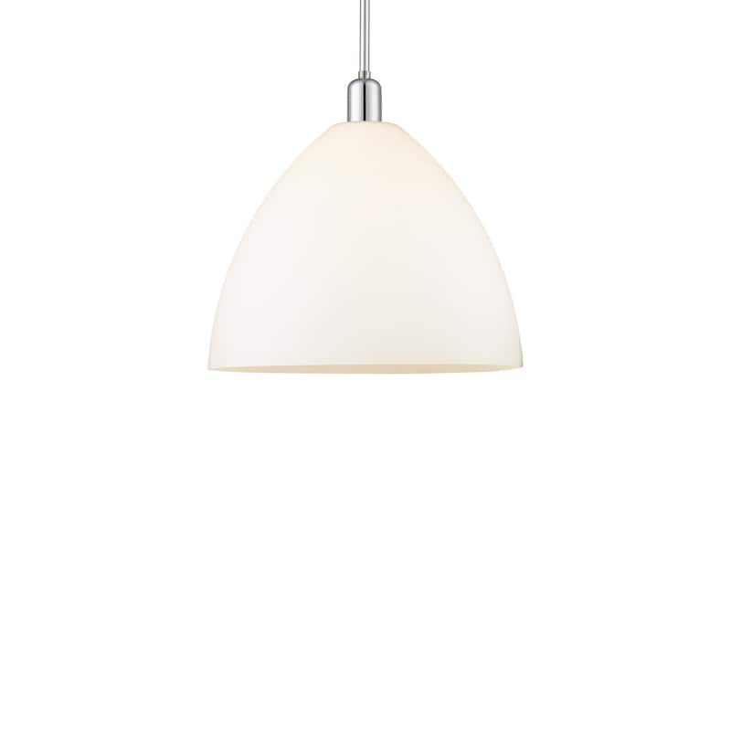 Innovations Lighting 716-1S-18-16 Bristol Pendant Bristol 16" Wide - Polished Chrome / Matte White