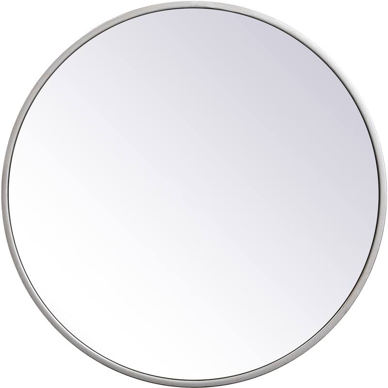 Elegant Lighting Eternity 18" Diameter Circular Beveled Metal Framed - Silver