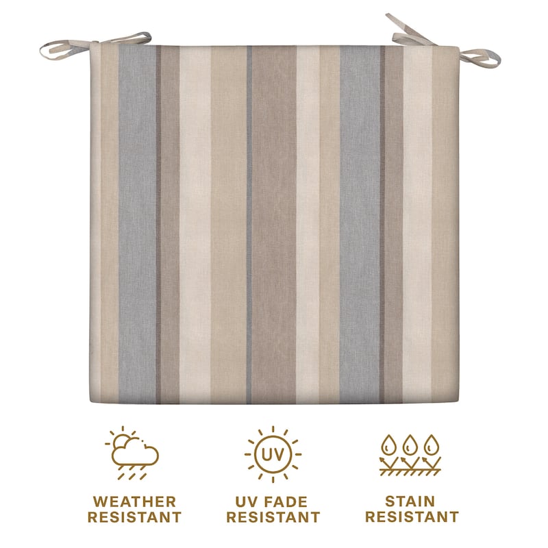 Outdoor Premium Dining Seat Cushion (2-Pack) - 20" wide x 20" deep x 4" thick
