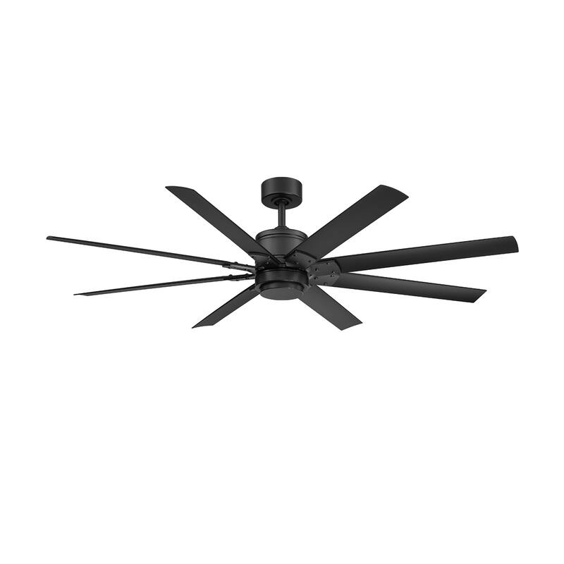 Renegade Indoor and Outdoor 8-Blade Smart Ceiling Fan 52in with 3000K LED Light Kit and Remote Control with Wall Cradle - 52