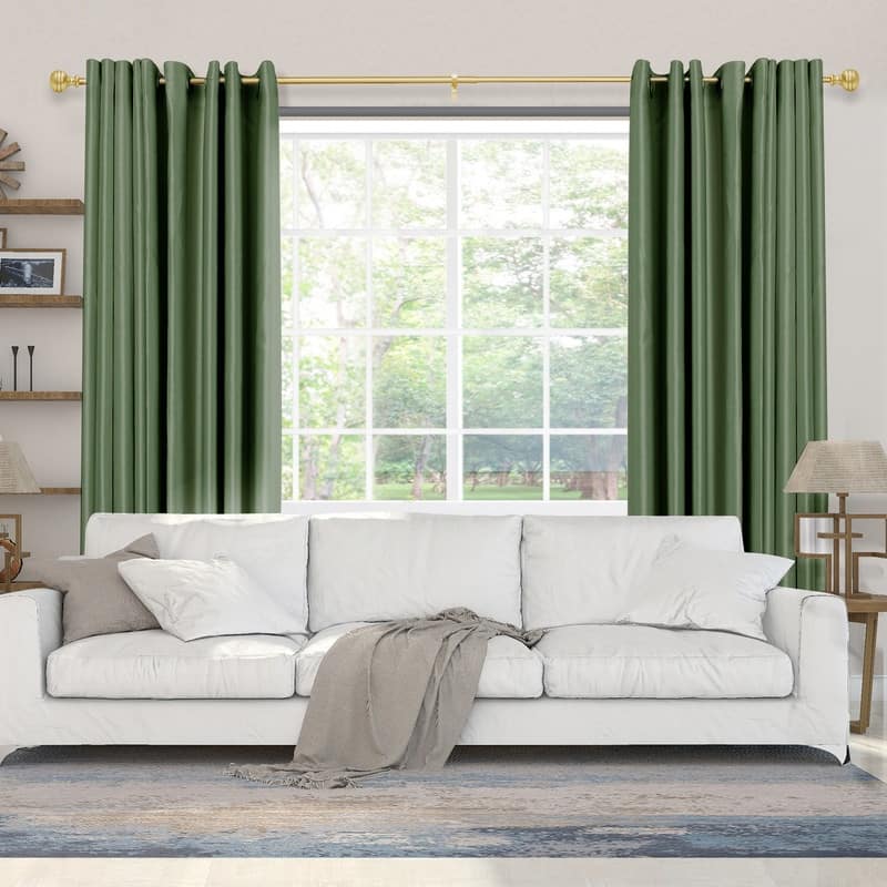 UTOPIA ALLEY 5/8 Inch Curtain Rod - Adjustable Drapery Rods, Bedroom & Living Room Decorative Curtain Rods