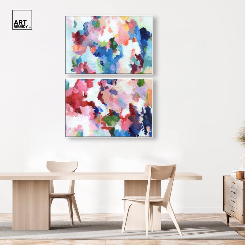 Bold Color Swirlz Canvas Set of 2 by Art Remedy