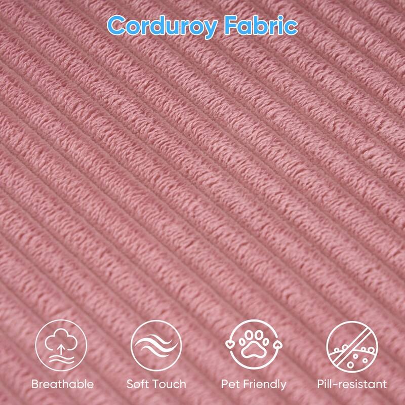 Mixoy Modern 113''Minimalist 2-Piece Corduroy Modular Chaise Sectional Sofa Deep Seat,L-Shaped Upholstered Couch With Chaise