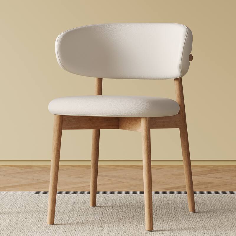 Mid-Century Modern Dining Chairs (Set of 2)‌ – Wooden legs, versatile for dining/kitchen. Comfortable & easy assembly.