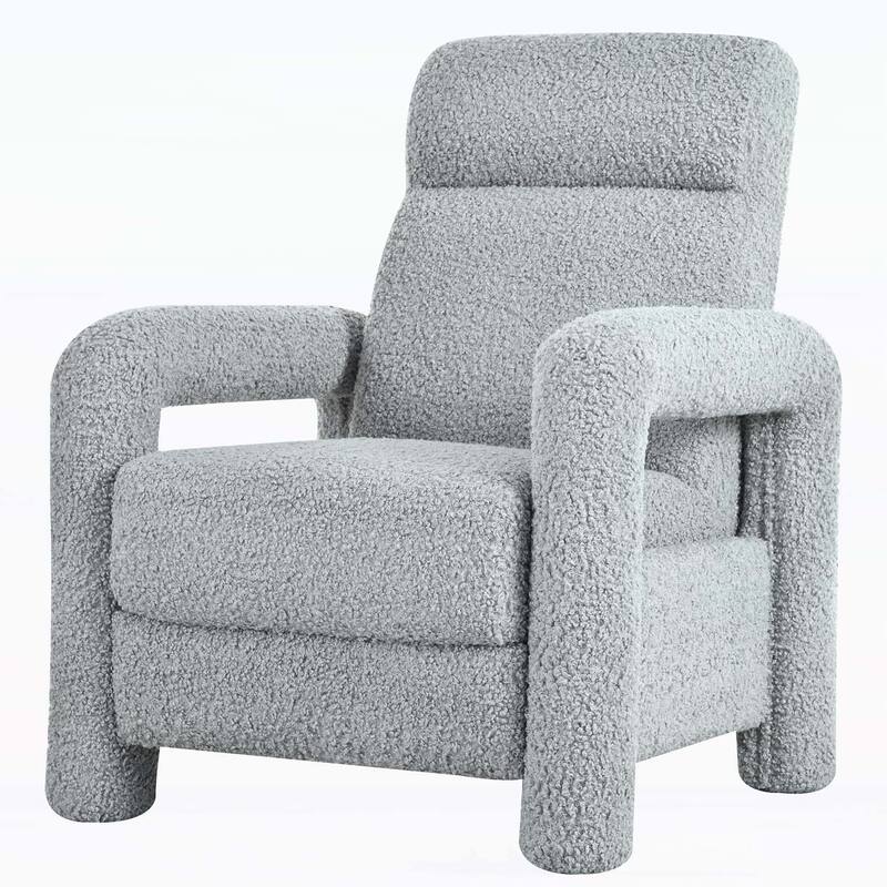 Upholstery Recliner Armchair with Adjustable Backrest, for Living Room Comfort