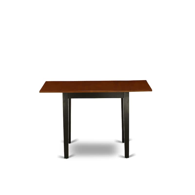 East West Furniture Modern Dining Table - a Rectangle Kitchen Table Top with Dropleaf & Stylish Legs (Finish Color Options)