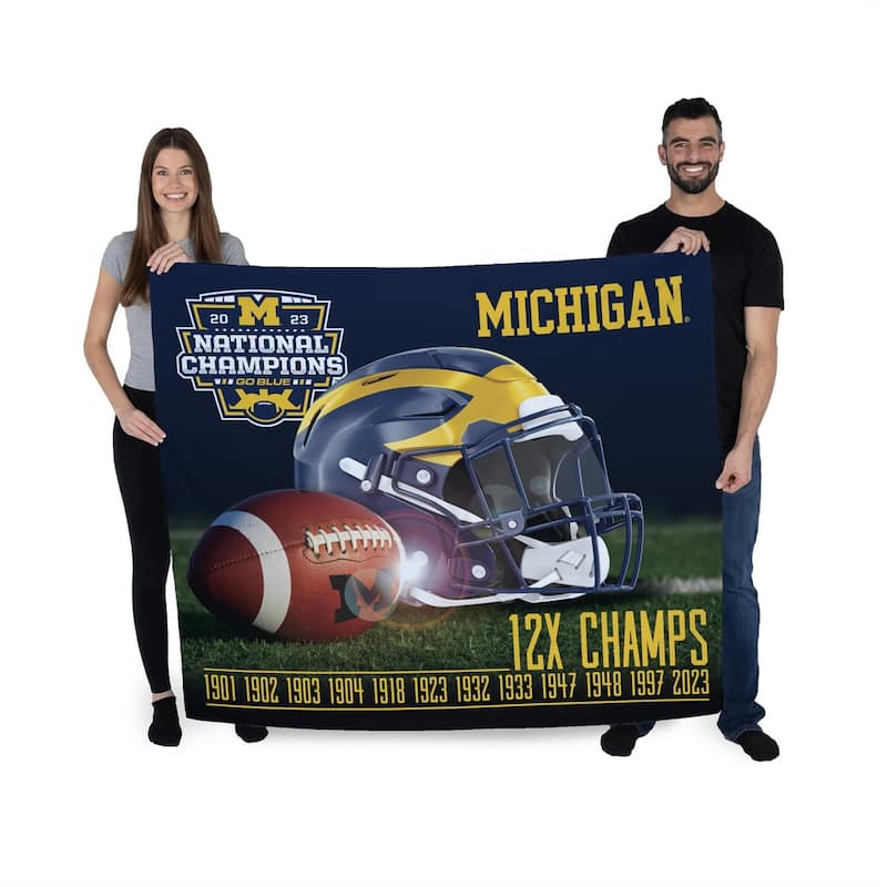 NCAA 2023 FBC Training Michigan Printed Wall Hanging - 34"x40"