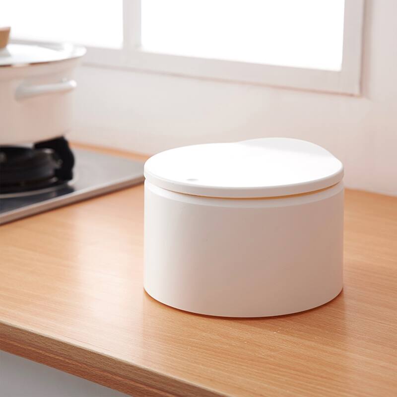 HANAMYA 0.6 Gallon Mini Cylindrical Trash Can with Press Top Lid