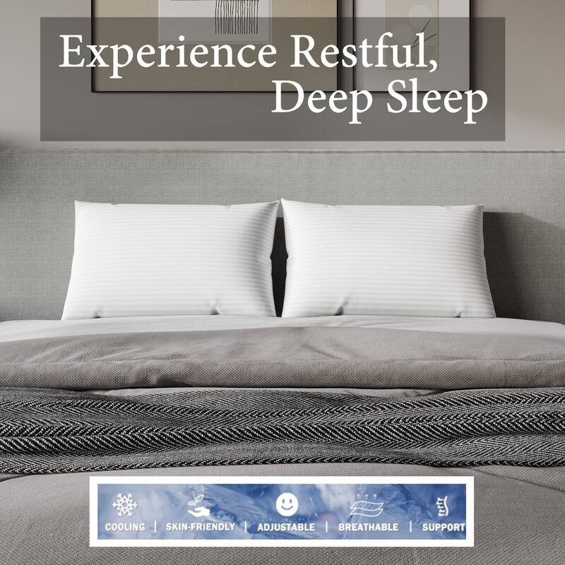 Clayfell Windsor Bed Pillows (Set of 2) - Soft, Supportive, and Designed for Better Sleep