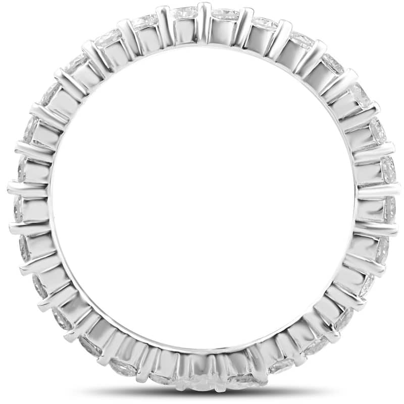 1 1/3CT Diamond Eternity Wedding Ring White Gold