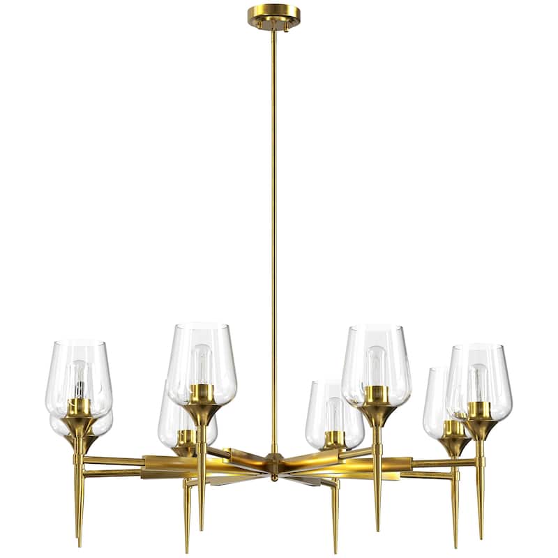 8 - Light Dimmable Classic Traditional Chandelier - N/A