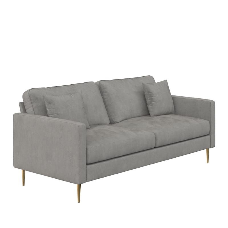 CosmoLiving by Cosmopolitan Highland Sofa with Pillows - Grey