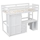 preview thumbnail 9 of 14, Twin Size Loft Bed with Wardrobe, Desk, and Storage Drawers, Modern Space-Saving Design, Solid Pine Wood Frame, White