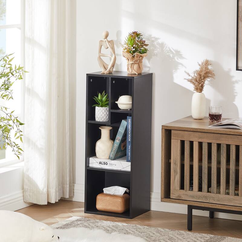 VECELO 3-Tier Bookcase and 4-Tier Bookcase set, Modern & Contemporary Wooden Bookshelf sets(set of 2)