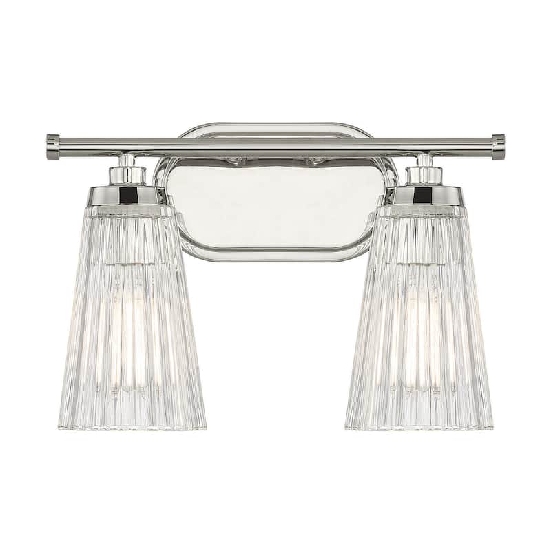 Savoy House 8-1745-2 Chantilly 2 Light 14" Wide Bathroom Vanity Light - Polished Nickel
