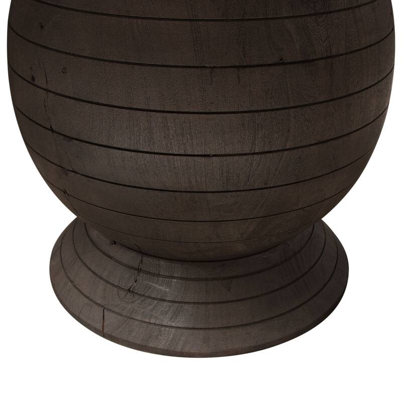 Hizy Dining Table, 60 Inch, Round White Marble Top, Acacia Wood Base - White, Espresso Brown