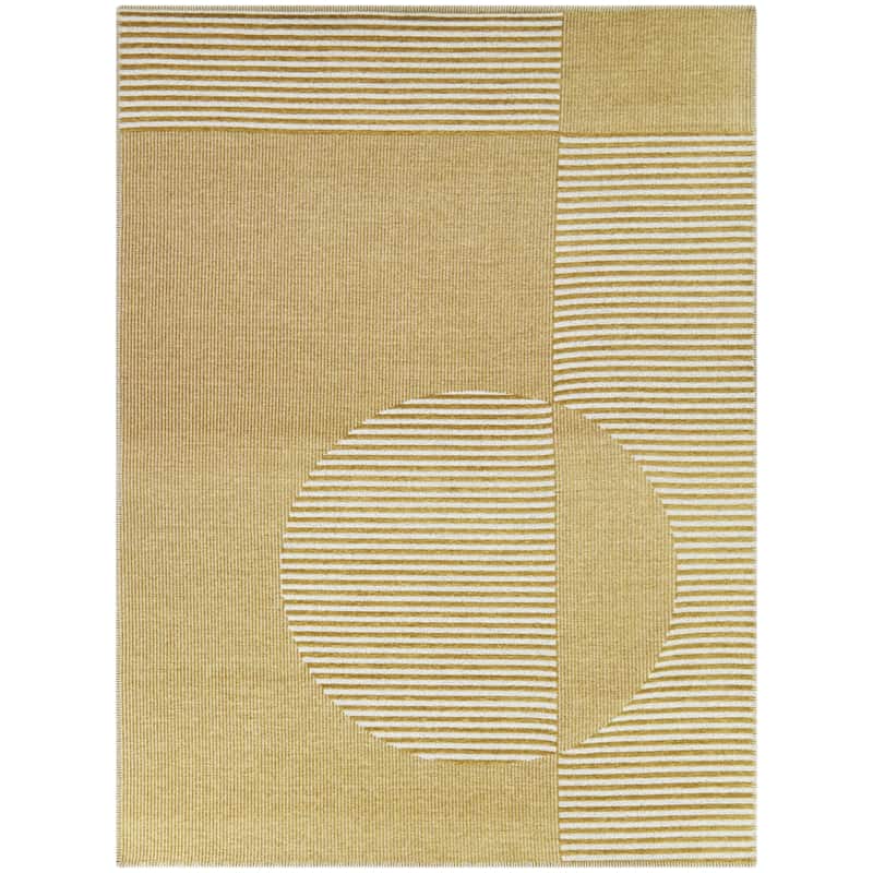 Webb Geometric Striped Indoor/Outdoor Area Rug