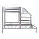 preview thumbnail 15 of 16, Metal Twin over Twin & Twin Bunk Bed, Triple Bunk Bed with Storage Shelves Staircase