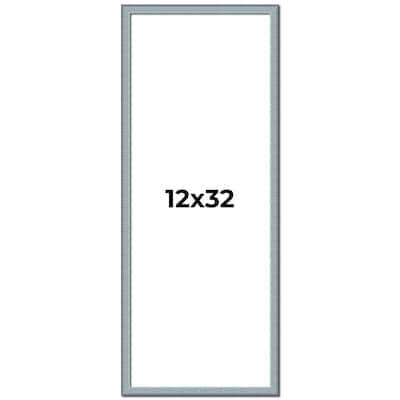 12x32 Frame Rustic Sky Blue Solid Wood Picture Frame | 0.75 Inch