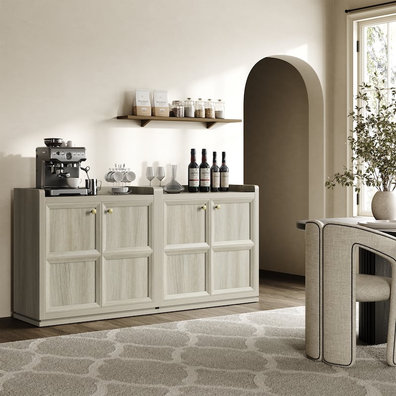 Multifunctional Minimalist Side Cabinet with 3D Design