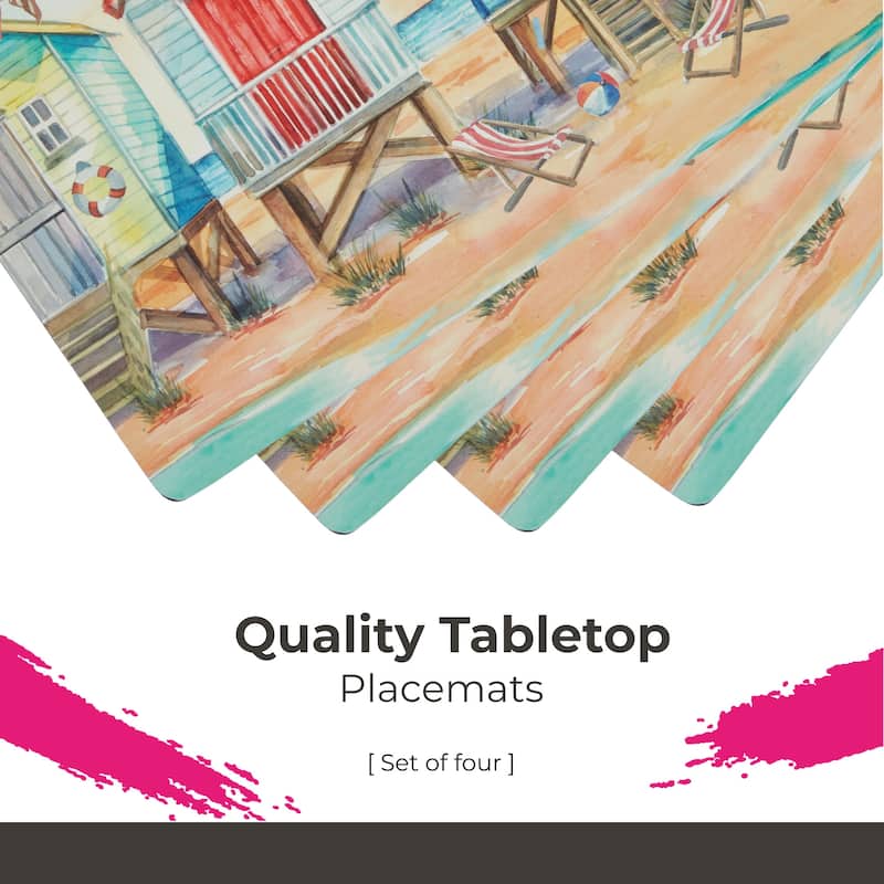Portmeirion Beach Huts Placemats, Set of 4