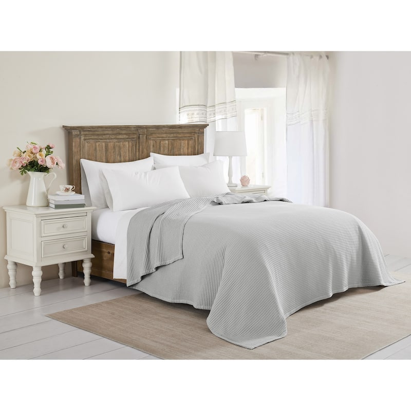 The Farmhouse by Rachel Ashwell Cotton Waffle Blanket and Throw