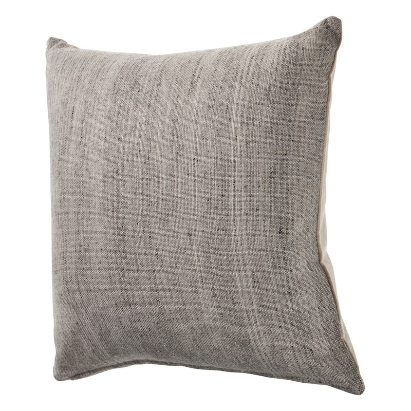 Sevita Distressed Gray Blend Throw Pillow