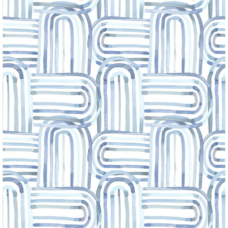 A-Street Prints Lolly Blue Arches Wallpaper