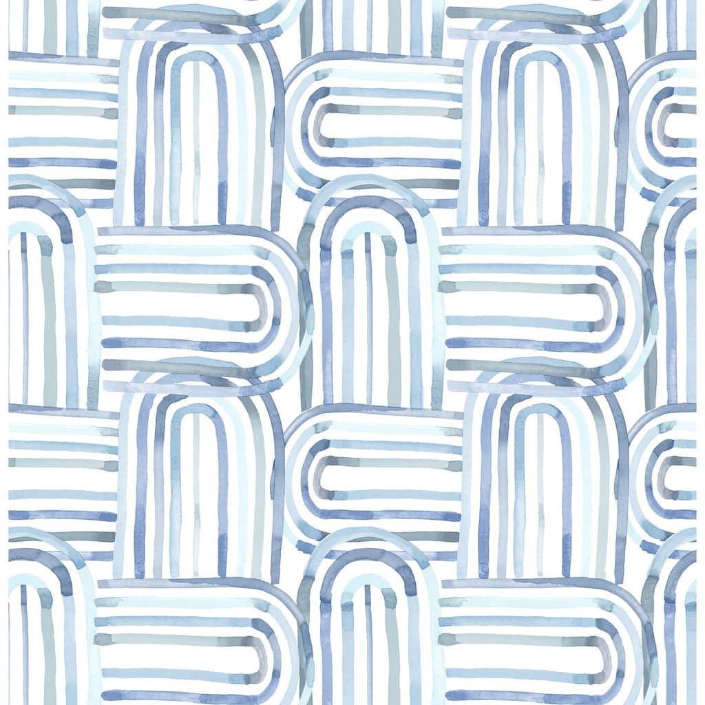 A-Street Prints Lolly Blue Arches Wallpaper
