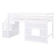 preview thumbnail 7 of 7, Twin Loft Bed with Storage Staircase & Window, White