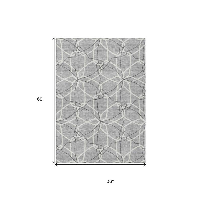 HomeRoots Geometric Modern Rectangle Outdoor Rug
