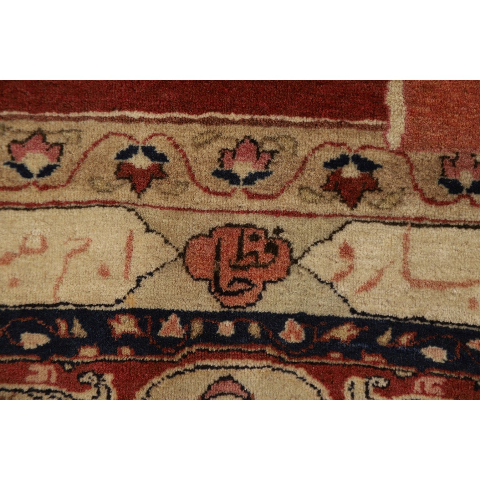 Pre-1900 Antique Pictorial Isfahan Persian Rug Handmade Wool