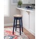 preview thumbnail 4 of 13, Maya Backless Swivel Bar Stool with Seagrass Seat Navy Blue