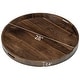 preview thumbnail 33 of 68, KINWELL Round Black Walnut Wood Serving Tray Ottoman Tray with Handles