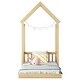 preview thumbnail 7 of 31, Twin Size Pine Wood Roof-framed Headboard Floor Bed with Headboard Guardrails, without Slats