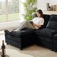 preview thumbnail 9 of 53, 113" Chenillle U Shaped Sectional Sofa with Toss Pillows