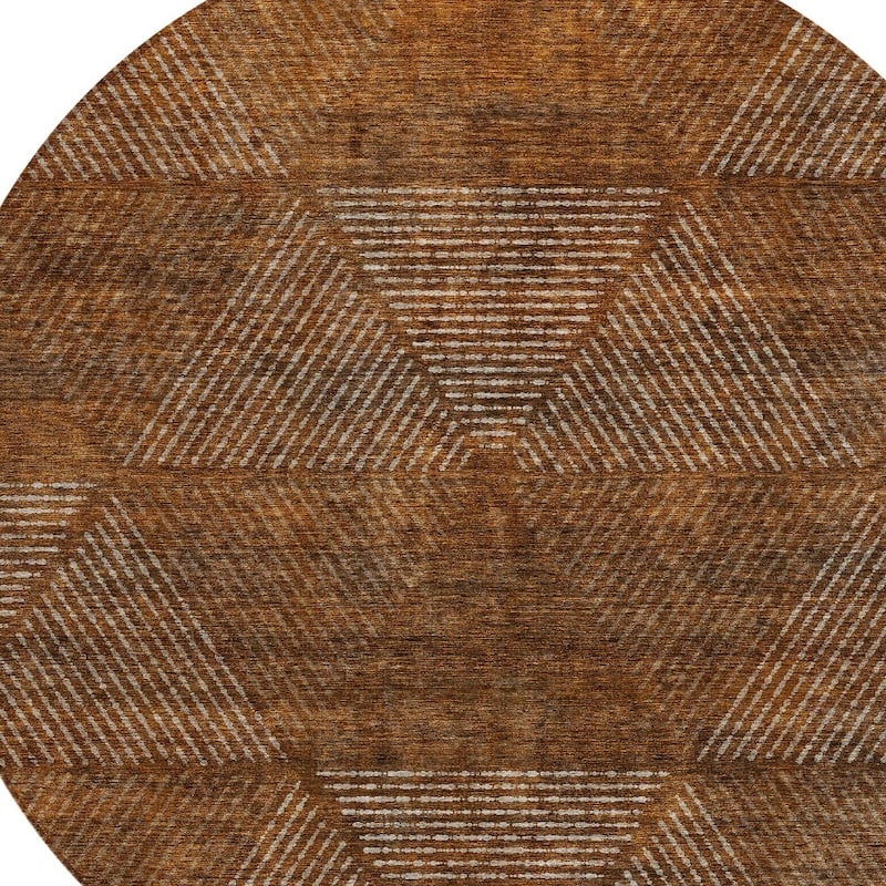 HomeRoots Geometric Transitional Rectangle Outdoor Rug