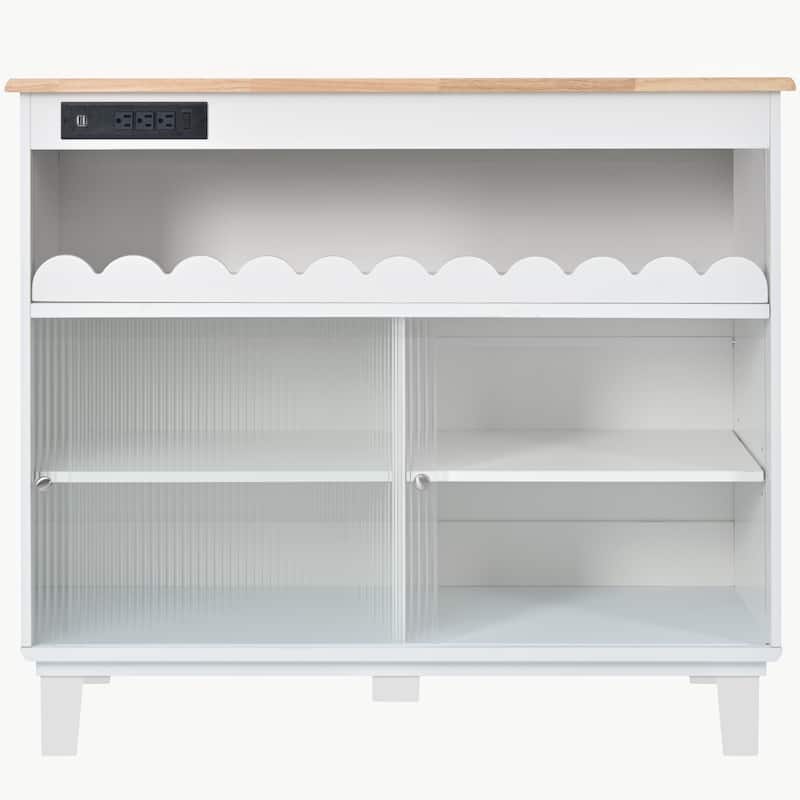 Kitchen Island with Drop Leaf - N/A