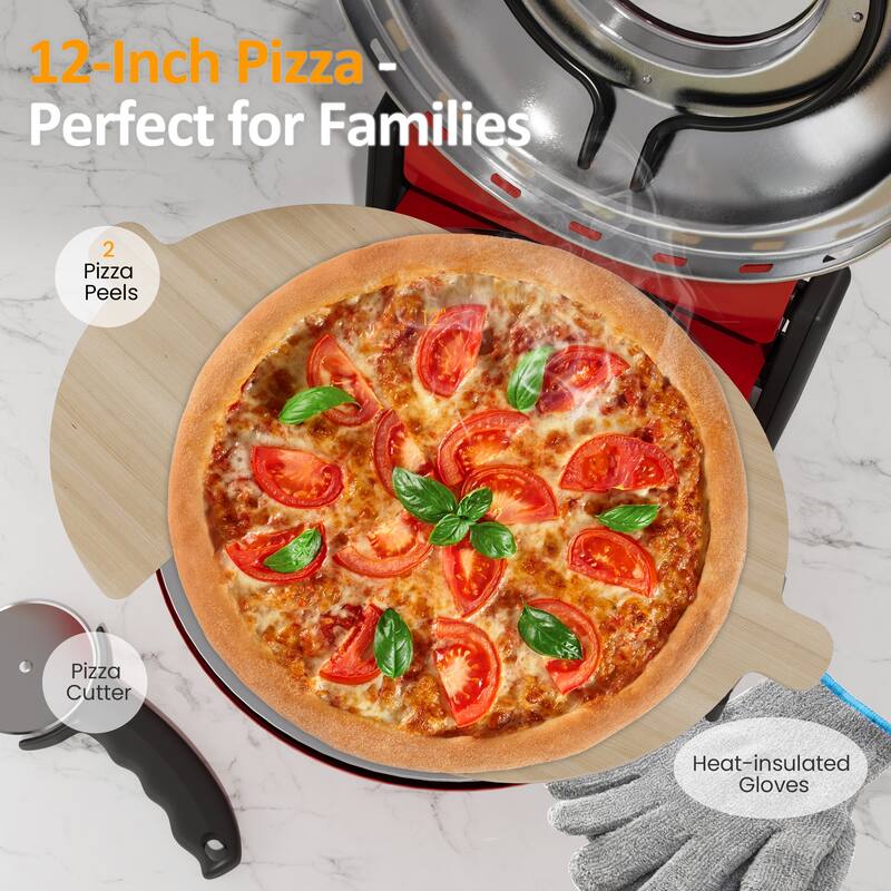 1200W Indoor/Outdoor Portable Electric Pizza Oven