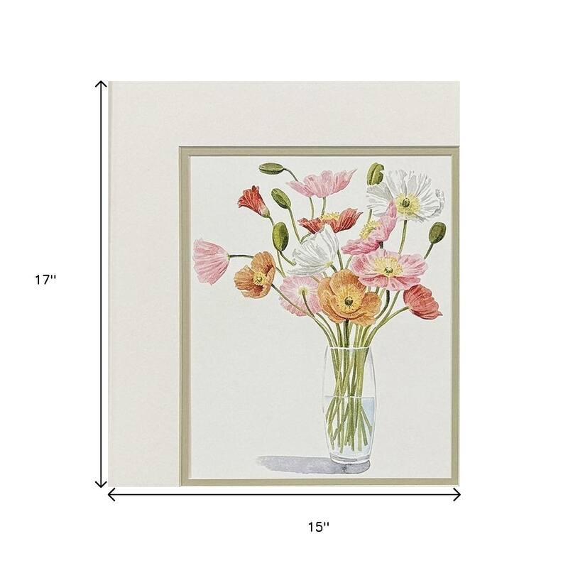 HomeRoots Set Of Two Wiry Poppies Brown Framed Wall Art