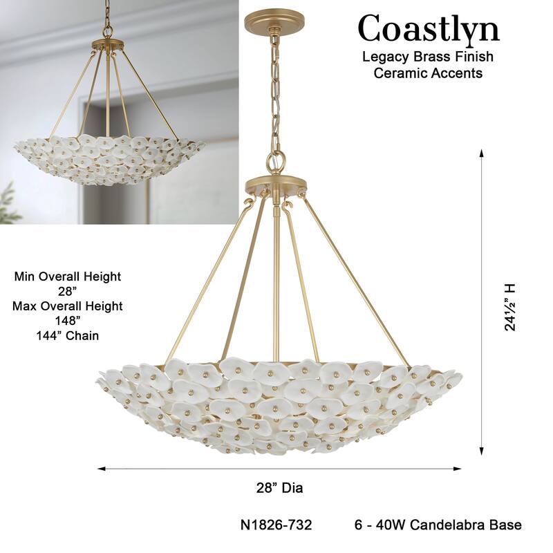 Metropolitan N1826 Coastlyn 6 Light 28" Wide Pendant