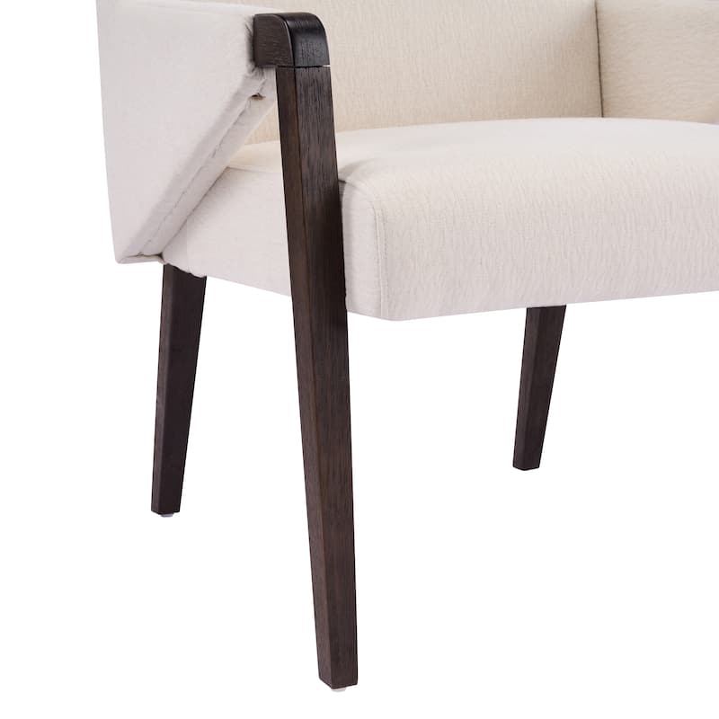 Christopher Knight Home - Set of 2 Mid-Century Modern Upholstered Dining Chair with Rubberwood Frame