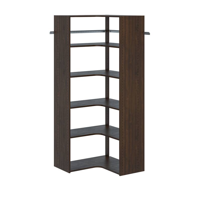 Easy Track Corner Tower Laminate Tower Kit - Truffle
