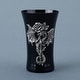 preview thumbnail 2 of 3, 3.35 inches H Dark Purple and sliver Dragon With Rose Shot Glass made of Dark Purple and sliver