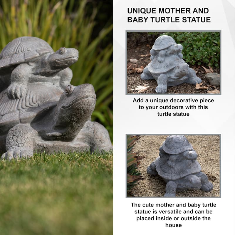 XBrand Turtle Statue, Indoor or Outdoor Décor, Garden Décor, Turtle Garden Statue, Turtle Statuary