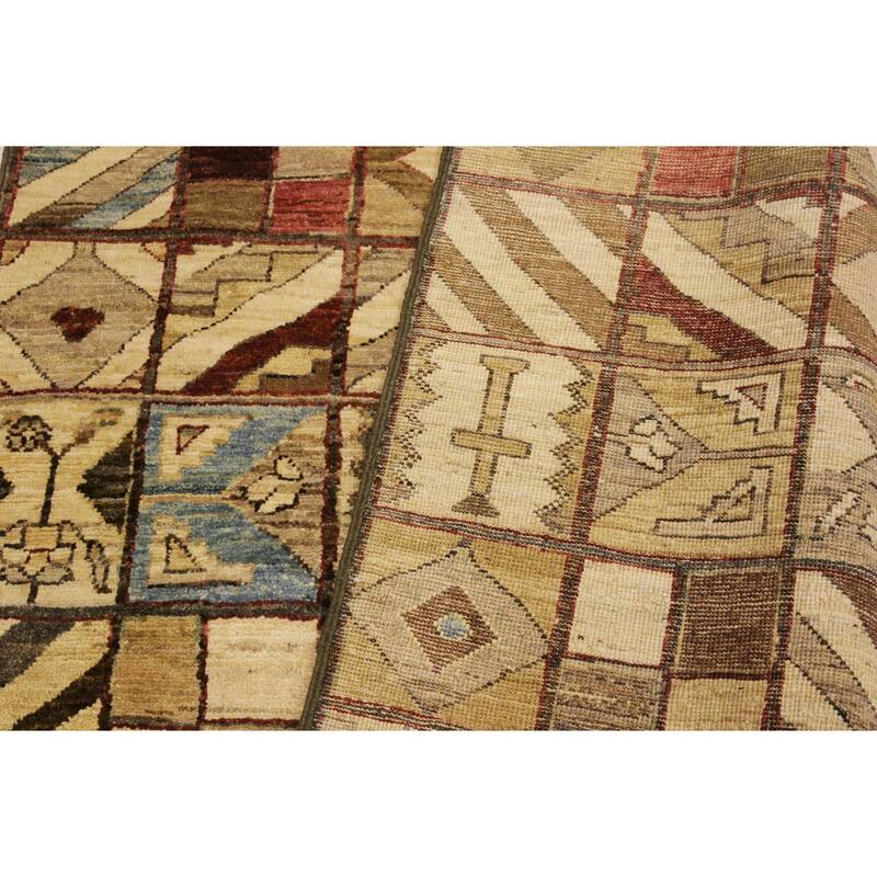 Rustica Mosaic Gabbeh Hand-Knotted Wool Area Rug