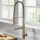 preview thumbnail 89 of 124, Kraus Artec 2-Function Commercial Pulldown Pot Filler Kitchen Faucet KPF-1604 - 27 1/2" Height - SFACB - Spot Free Antique Champagne Bronze