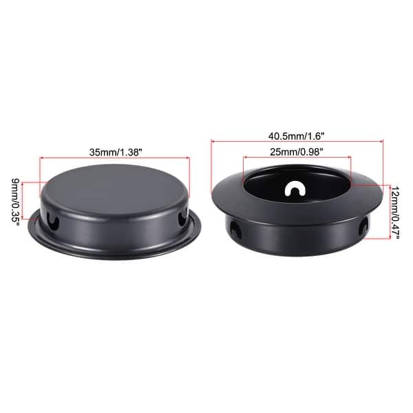 Finger Flush Pull Handle 8pcs 25mm Hole Dia Inclined Plane Black - Bed ...