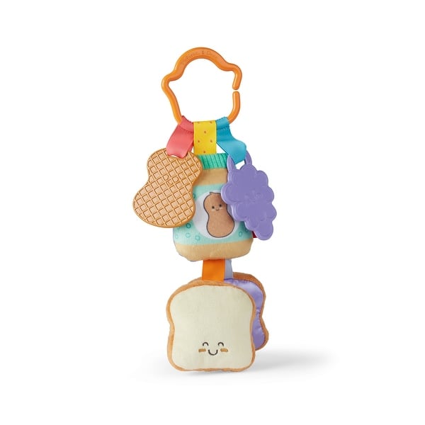 slide 2 of 5, Melissa & Doug Multi-Sensory PB&J Take-Along Clip-On Infant Toy - Purple